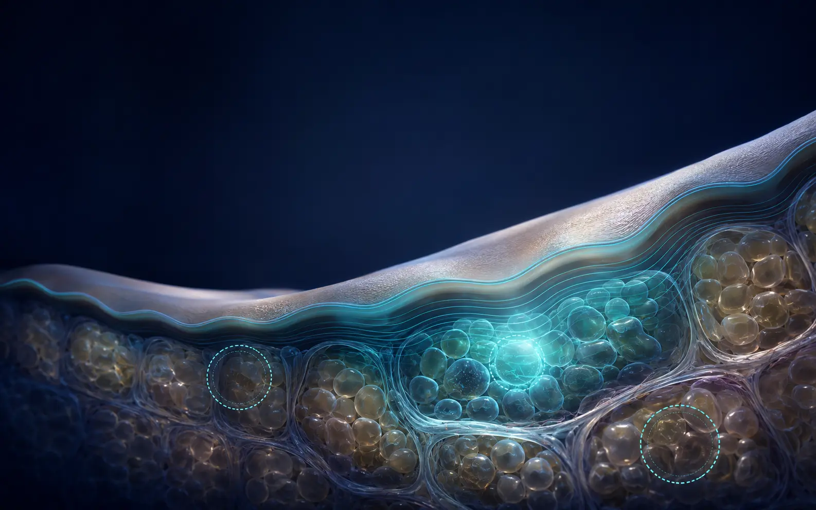 Scientific visualization of a carefully selected localized fat treatment zone